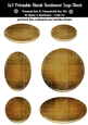 Antique Look Blank Oval Shape Sentiment Tags Sheet 1