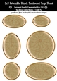 Antique Look Blank Oval Shape Sentiment Tags Sheet 2