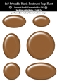 Brown Plastic Look Blank Oval Shape Sentiment Tags Sheet 1