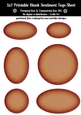 Brown Texture Look Blank Oval Shape Sentiment Tags Sheet 1