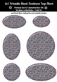Party Colorful Foil Blank Oval Shape Sentiment Tags Sheet 1