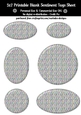 Party Colorful Foil Blank Oval Shape Sentiment Tags Sheet 3