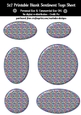 Party Colorful Foil Blank Oval Shape Sentiment Tags Sheet 4