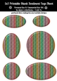 Party Colorful Stripes Foil Blank Oval Shape Sentiment Tags Sheet 1