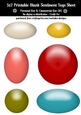 Colorful Mix Christmas Colors Plastic Look Blank Oval Shape Sentiment Tags Sheet 1