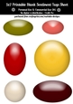 Colorful Mix Christmas Colors Plastic Look Blank Oval Shape Sentiment Tags Sheet 2