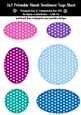 Colorful Mix Colors Polka Dots Blank Oval Shape Sentiment Tags Sheet 2