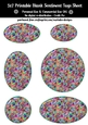 Sprinkles Candy Texture Look Blank Oval Shapes Blank Sentiment Sheet