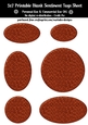 Elegant Texture Copper Metal Look Blank Oval Shapes Blank Sentiment Sheet