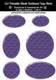 Elegant Texture Purple Metal Look Blank Oval Shapes Blank Sentiment Sheet
