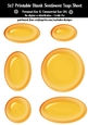 Golden Gloss Look Blank Oval Shape Sentiment Tags Sheet 1
