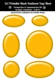 Golden Plastic Look Blank Oval Shape Sentiment Tags Sheet 1