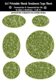 Green Glitter Look Blank Oval Shape Sentiment Tags Sheet 2