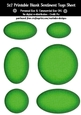 Green Texture Look Blank Oval Shape Sentiment Tags Sheet 1