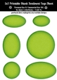 Green Texture Look Blank Oval Shape Sentiment Tags Sheet 2 - CU4CU