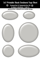 Gray Plastic Look Blank Oval Shape Sentiment Tags Sheet 1 - CU4CU