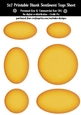Golden Texture Look Blank Oval Shape Sentiment Tags Sheet 1 - CU4CU