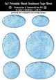 Frozen Ice Texture Look Blank Oval Shape Sentiment Tags Sheet 2 - CU4CU