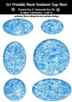 Frozen Ice Texture Look Blank Oval Shape Sentiment Tags Sheet 3 - CU4CU