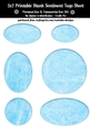 Frozen Ice Texture Look Blank Oval Shape Sentiment Tags Sheet 5 - CU4CU