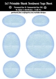 Frozen Ice Texture Look Blank Oval Shape Sentiment Tags Sheet 6 - CU4CU