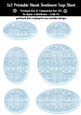 Frozen Ice Texture Look Blank Oval Shape Sentiment Tags Sheet 7 - CU4CU