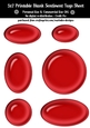 Red Gloss Look Blank Oval Shape Sentiment Tags Sheet 2