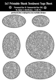 Silver Glitter Look Blank Oval Shape Sentiment Tags Sheet 1