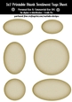 Tan Texture Look Blank Oval Shape Sentiment Tags Sheet 1