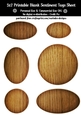 Hardwood Texture Look Blank Oval Shape Sentiment Tags Sheet 2