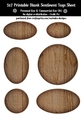 Hardwood Texture Look Blank Oval Shape Sentiment Tags Sheet 3