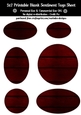 Dark Red Hardwood Texture Look Blank Oval Shape Sentiment Tags Sheet