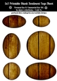 Hardwood Texture Look Blank Oval Shape Sentiment Tags Sheet 9