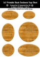 Hardwood Texture Look Blank Oval Shape Sentiment Tags Sheet 11