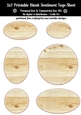 Hardwood Texture Look Blank Oval Shape Sentiment Tags Sheet 12