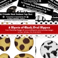 CU4CU! Animal Fur Blank Oval Shape Sentiment Tags Sheets Bundle