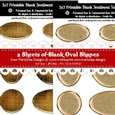 CU4CU! Antique Pattern Blank Oval Shape Sentiment Tags Sheets Bundle