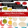 CU4CU! Gloss Look Blank Oval Shape Sentiment Tags Sheets Bundle