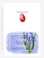 Beautiful Blue Iris Flower | Happy Birthday 5x7 Quick Cut & Fold Greeting Card
