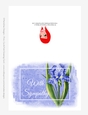 Beautiful Blue Iris Flower | Sympathy 5x7 Quick Cut & Fold Greeting Card