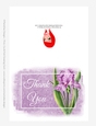 Beautiful Light Purple Iris Flower | Thank You 5x7 Quick Cut & Fold Greeting Card