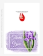 Beautiful Purple Iris Flower | Thank You 5x7 Quick Cut & Fold Greeting Card