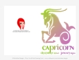 Quick Cut & Fold 5x7 Birthday Zodiac Greeting Card | Capricorn Sign | design 1