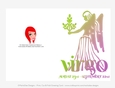 Quick Cut & Fold 5x7 Birthday Zodiac Greeting Card | Virgo Sign | design 1
