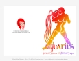 Quick Cut & Fold 5x7 Birthday Zodiac Greeting Card | Aqarius Sign | design 2