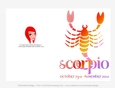 Quick Cut & Fold 5x7 Birthday Zodiac Greeting Card | Scorpio Sign | design 2
