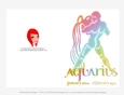 Quick Cut & Fold 5x7 Birthday Zodiac Greeting Card | Aquarius Sign | design 3