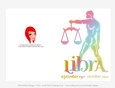 Quick Cut & Fold 5x7 Birthday Zodiac Greeting Card | Libra Sign | design 3