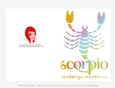 Quick Cut & Fold 5x7 Birthday Zodiac Greeting Card | Scorpio Sign | design 3
