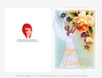 Quick Cut & Fold 5x7 Fantasy Birthday Greeting Card | Beautiful Darker Skin Angel
